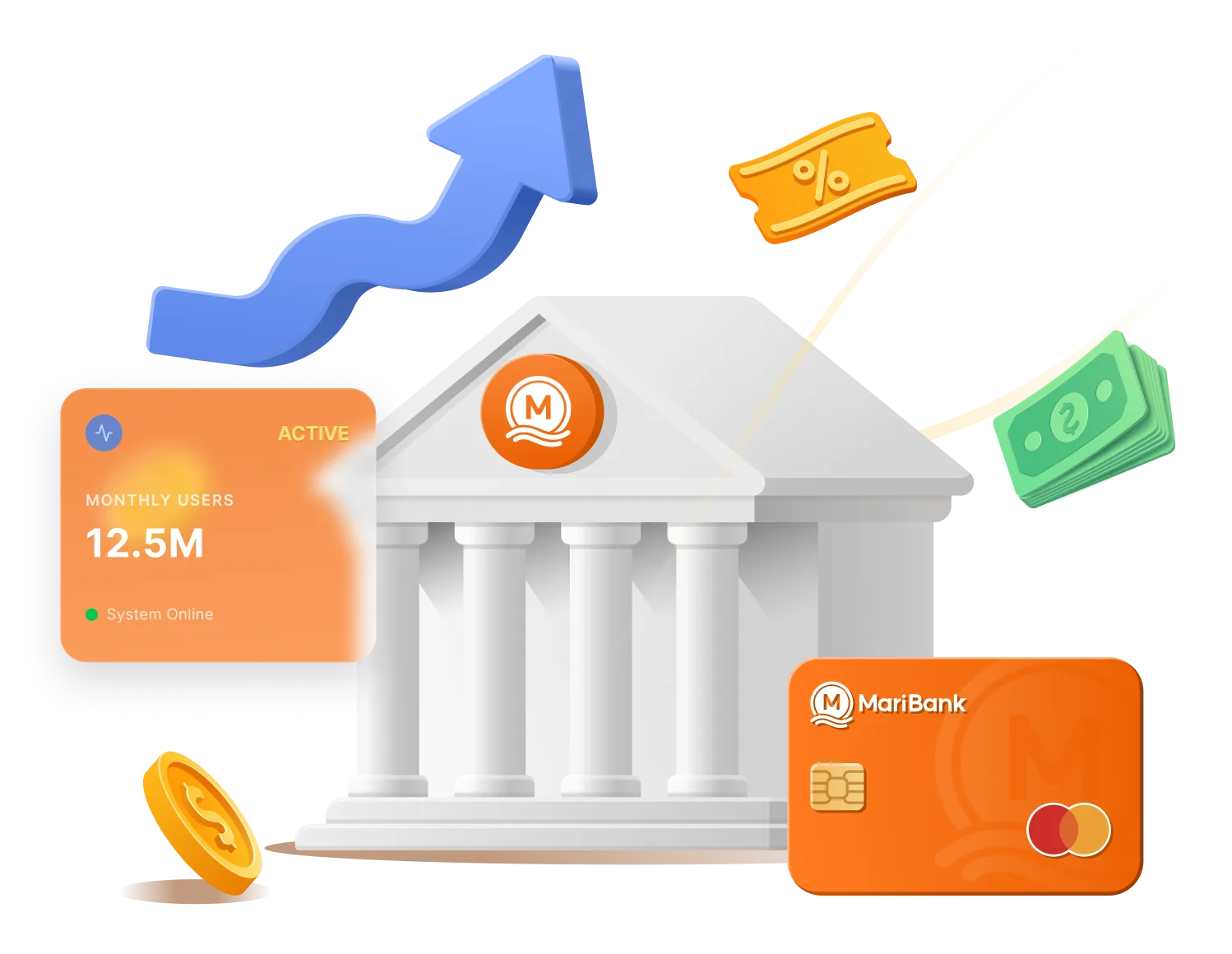 SeaMoney 3D Illustration