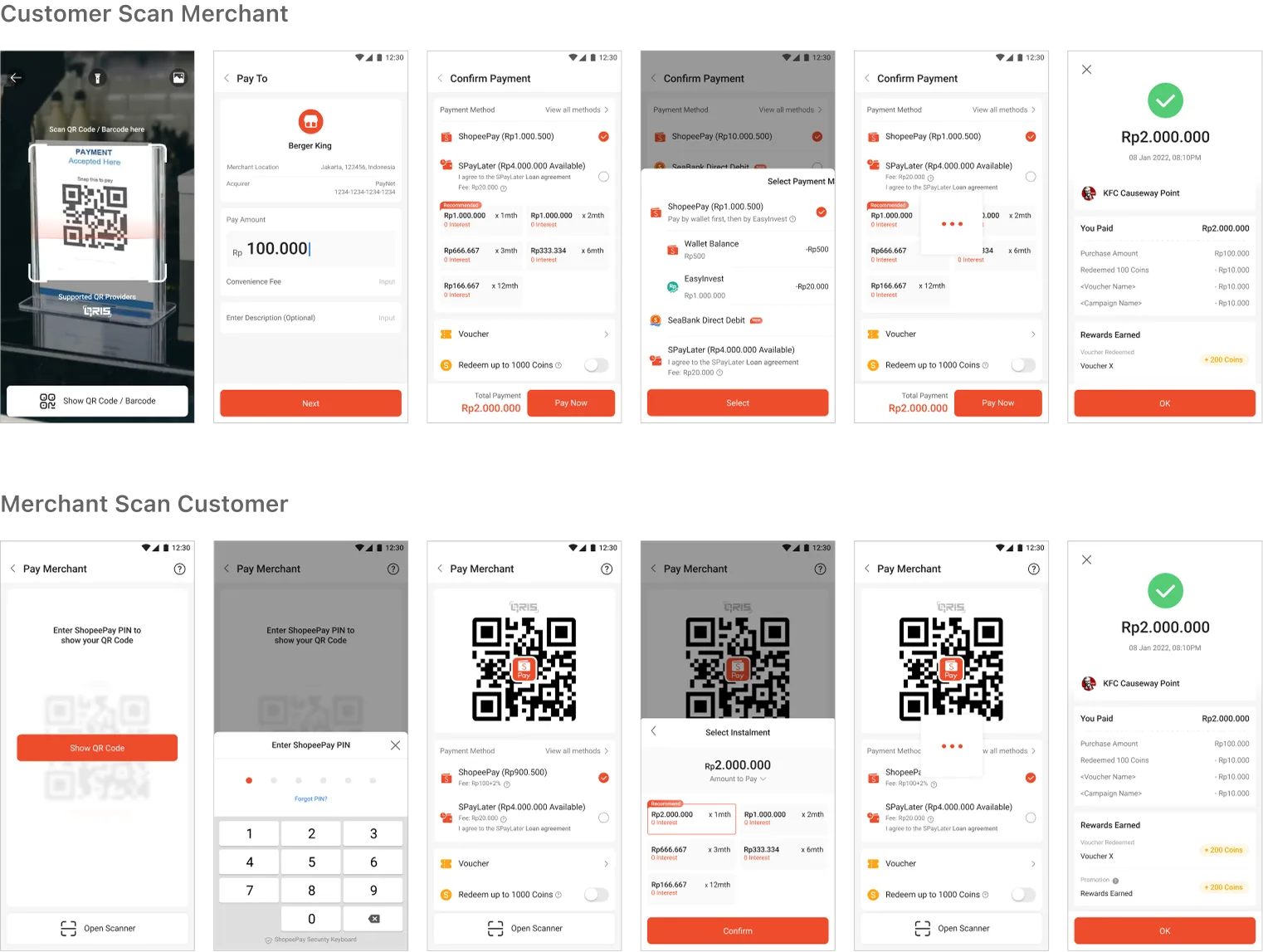 Solution: Customer Scan Merchant and Merchant Scan Customer flows across markets